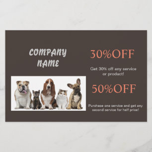 schattige dierenbeestje met puppy SPA Flyer