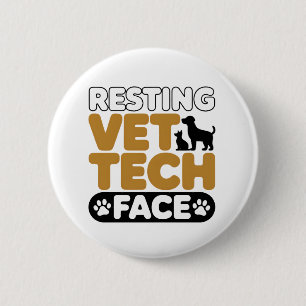 Schattige Dierentechnicus Dierenliefhebber Veterin Ronde Button 5,7 Cm