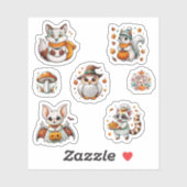 schattige dierlijke herfst Stickers Pack (Vel)