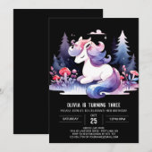 Schattige digitale paardenverjaardag kaart (Voorkant / Achterkant)