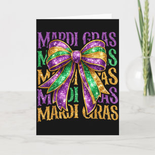 Schattige dikke dinsdag Mardi Gras Coquette strik  Kaart