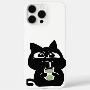 Schattige dikke zwarte kat iPhone 16 pro max hoesje