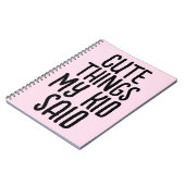 SCHATTIGE DINGEN DIE MIJN KIND ZEI NOTITIEBOEK (Linkerzijde)