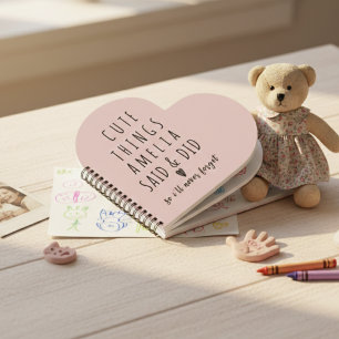 Schattige dingen die mijn kinderen zeggen dierbare notitieboek