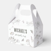 Schattige Dino Dig Verjaardag Bedankdoosjes (Achterkant)