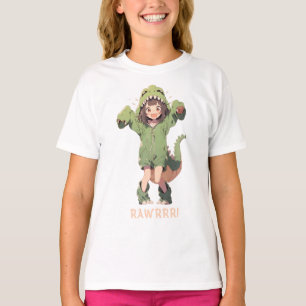 Schattige Dino Meisje T-shirt