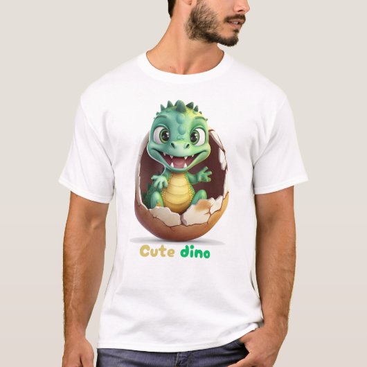 schattige dino t-shirt (Voorkant)