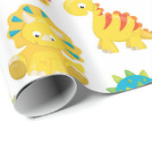 Schattige Dinosaur Cadeaupapier (Rol Hoek)
