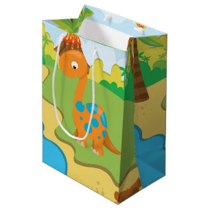 Schattige Dinosaur Medium Cadeauzakje