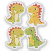Schattige dinosauriërs sticker (Voorkant)