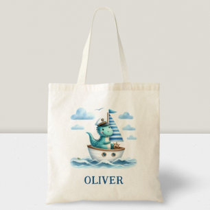 Schattige Dinosaurische Zeevaart Kapitein Geperson Tote Bag