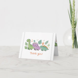 schattige dinosaurus babyshower bedankt 