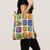 Schattige Dinosaurus Collage Pattern – Leuke & Spe Draagtas (Dichtbij)