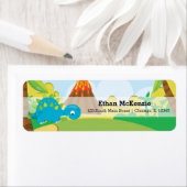 Schattige dinosaurus etiket (Insitu)