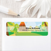 Schattige dinosaurus etiket (Insitu)