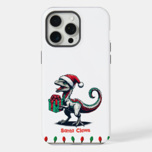 schattige dinosaurus in Santa hat Otterbox Hoesje iPhone 15 Pro Max Hoesje