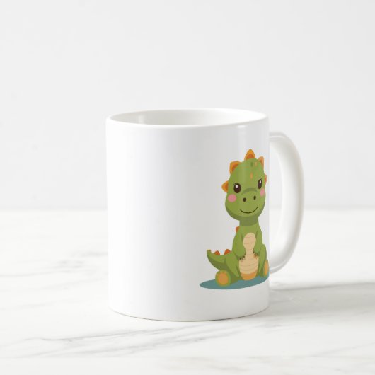 schattige dinosaurus koffiemok (Voorkant rechts)