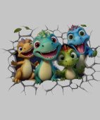 schattige dinosaurus squad (Kraag)