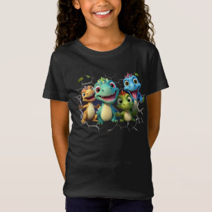 schattige dinosaurus squad t-shirt