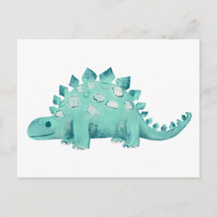 Schattige dinosaurus Stegosaurus Briefkaart