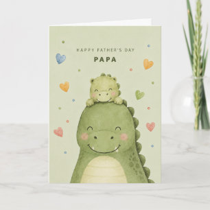 Schattige dinosaurus Vaderdag groet Kaart