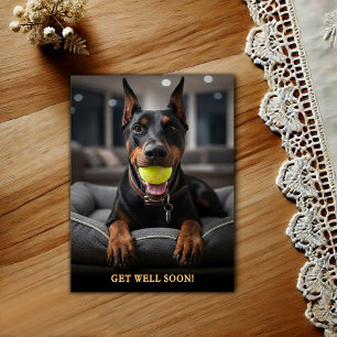 Schattige Dobermann Pinscher  Beterschap  Ansichtk Briefkaart