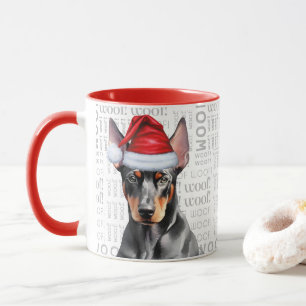 Schattige Dobermann Pinscher liefhebber Kerst vaka Mok