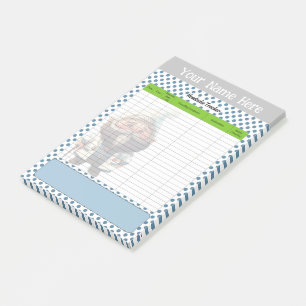 Schattige Doctor Gnome Theme Hoofdpijn Tracker Post-it® Notes