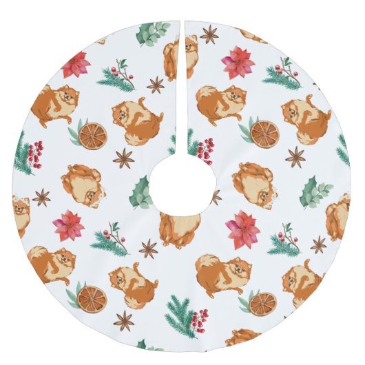 Schattige Dog Christmas Tree Rok Kerstboom Rok (Voorkant)