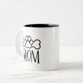Schattige Dog Mom Two-Tone Coffee Mok (Voorkant links)
