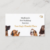 Schattige Dog Walker / Pet Sitter Visitekaartje (Voorkant)