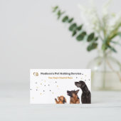 Schattige Dog Walker / Pet Sitter Visitekaartje (Staand voorkant)