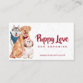 Schattige Dogs Groomer Walker Sitter Visitekaartje (Voorkant)