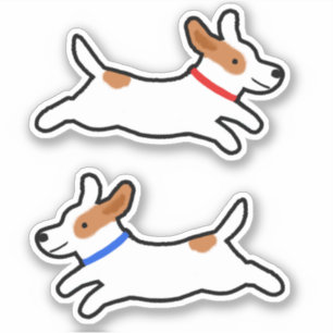 Schattige Dogs Jack Russell Terrier Puppy Sticker 