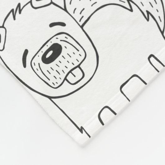 Schattige Dogs Line Drawn Pattern Fleece Deken (Hoek)