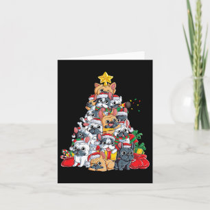 Schattige Dogs Lovers Happy Christmas Funny Dog Ma Kaart