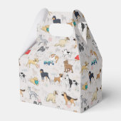 Schattige Dogs Pattern Design Wit Bedankdoosjes (Achterkant)