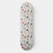 Schattige Dogs Pattern Design Wit Skateboard (Voorkant)