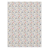 Schattige Dogs Pattern Design Wit Tafelkleed (Voorkant)