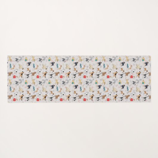 Schattige Dogs Pattern Design Wit Yogamat (Achterkant (horizontaal))