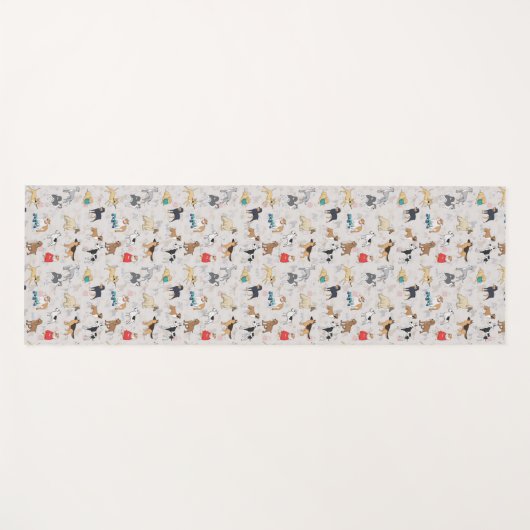 Schattige Dogs Pattern Design Wit Yogamat (Voorkant (horizontaal))
