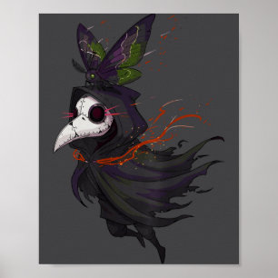 Schattige Dokter Occult Gezicht Pest Gothic Cottag Poster
