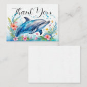 Schattige Dolfijn Bedankt Notitiekaartje (Voorkant / Achterkant)