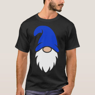 Schattige donkerblauwe Kerstman Gnoom T-shirt