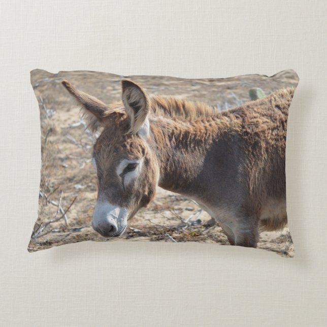 Schattige Donkey Accent Kussen (Achterkant)