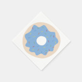 Schattige donut (blauw) servetten (Hoek)