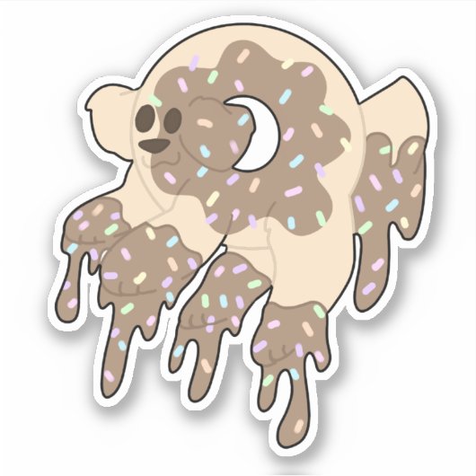 Schattige Donut Dog Sticker (Voorkant)