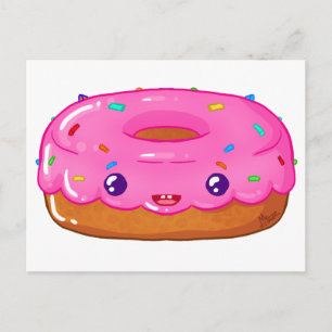 schattige donut kawaii briefkaart