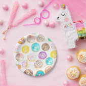 Schattige donut verjaardagspapier bord (Feest)