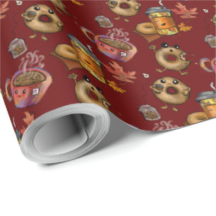 Schattige donuts en thee cadeaupapier